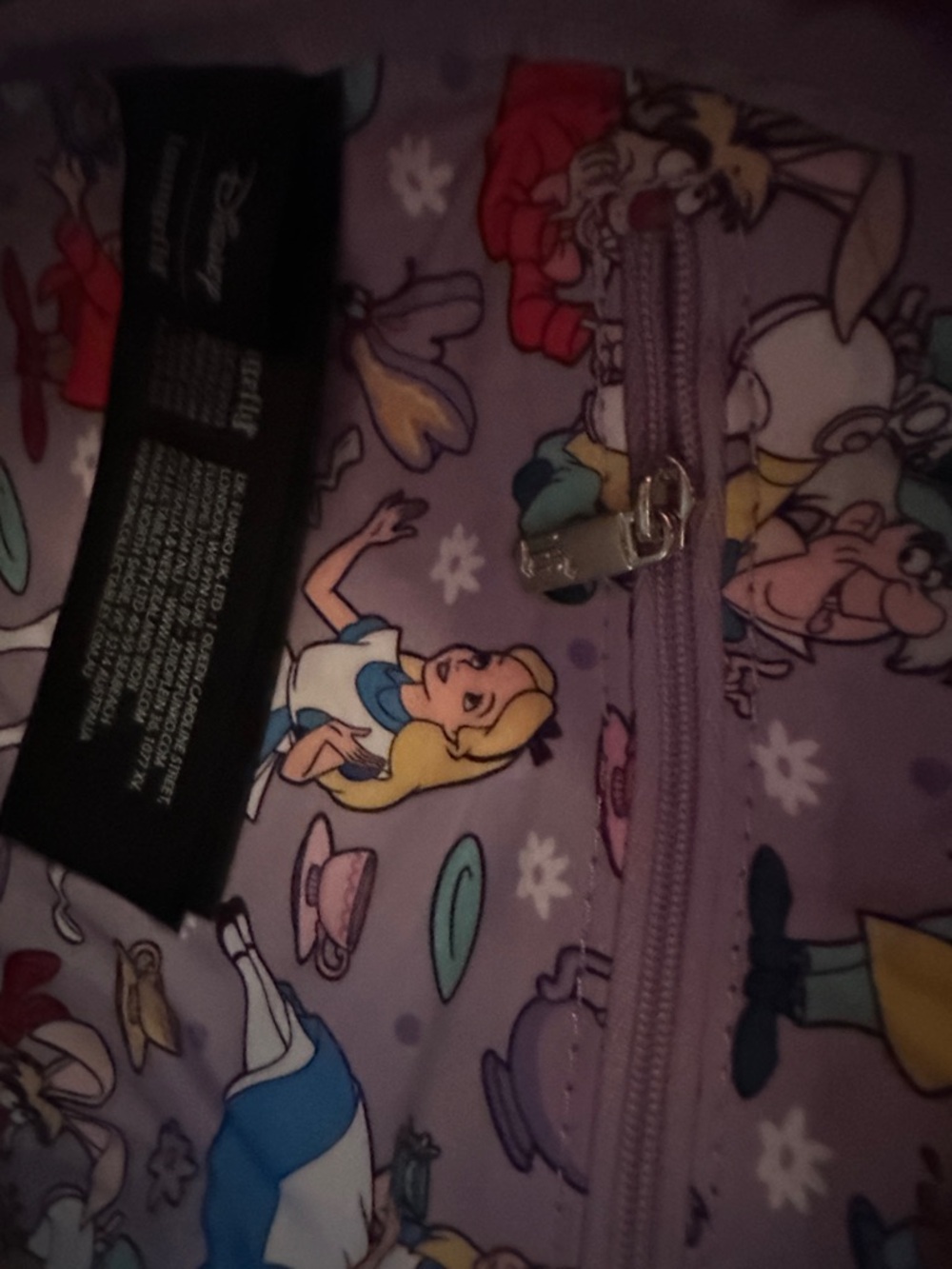 Loungefly NWT Alice in Wonderland teacup mouse backpack - Picture 7 of 8